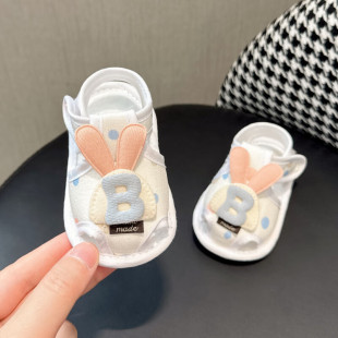 Summer 0-1 Year Old Baby Toddler Shoes 12 Months Breathable Pre-Step Soft Sole Non-Slip Baby Sandals Cloth Shoes for Infants and Young Children