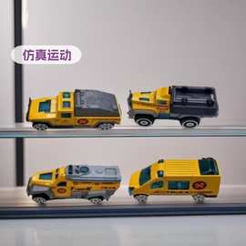 跨境合金车模型儿童玩具小汽车套装仿真赛车挖掘机飞机男孩礼物