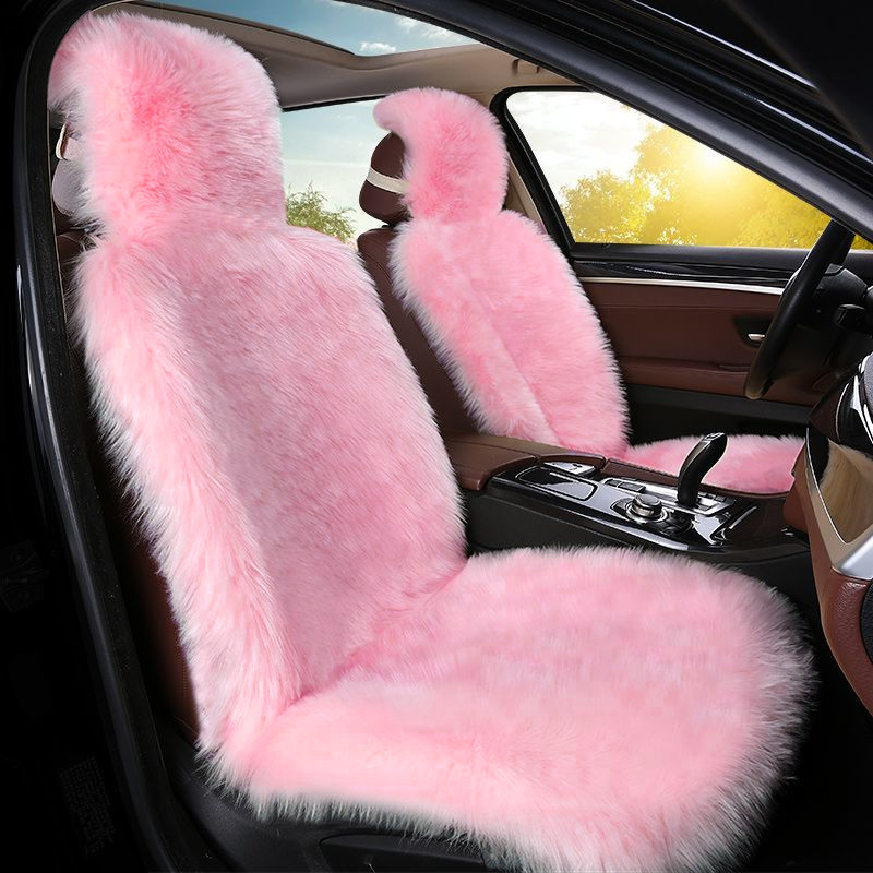 Cross-border imitation wool car seat cushion autumn and winter front row single seat plush single-piece cushion seat cover supplies factory