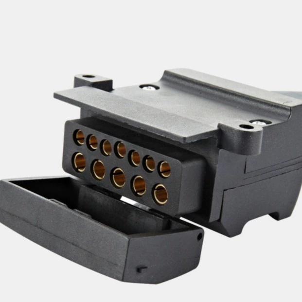 TM7004 розетка для прицепа с семью отверстиями, комплект шнуров для прицепа, разъем, 7-жильный плоский разъем, сигнальный светильник для прицепа, дисплей