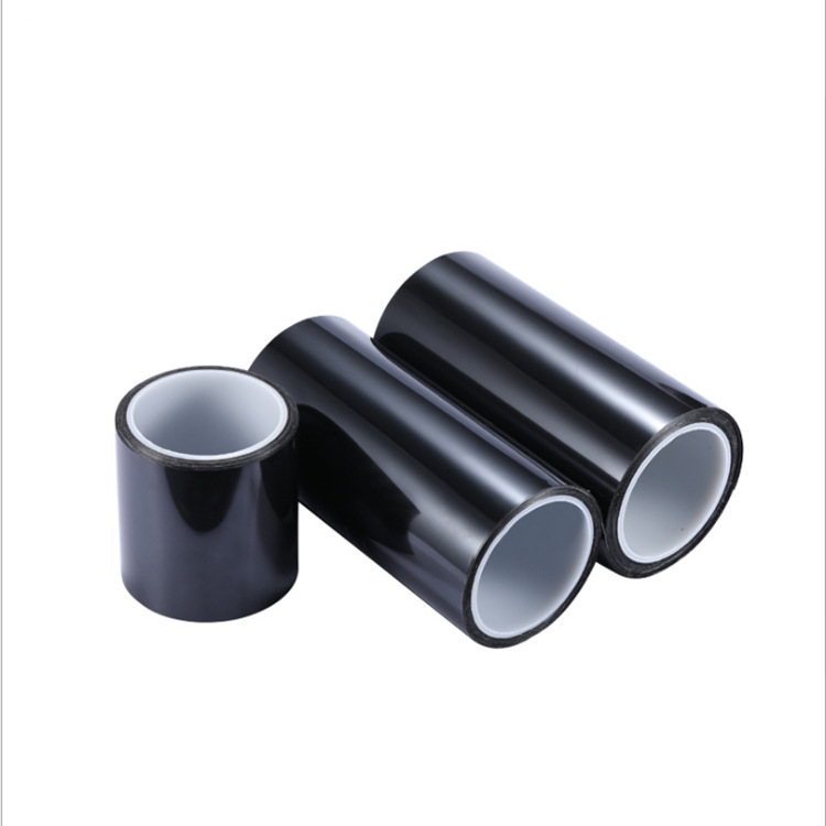 黑色PET高温胶带 哑面黑色硅胶带 PC板遮蔽喷涂胶带 硅胶黑色胶带