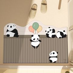 Diatomaceous Earth Cartoon Panda Water Absorbent Quick Dry Bathroom Non-Slip Mat Household Stain Resistant Wear Resistant Bathroom Mat