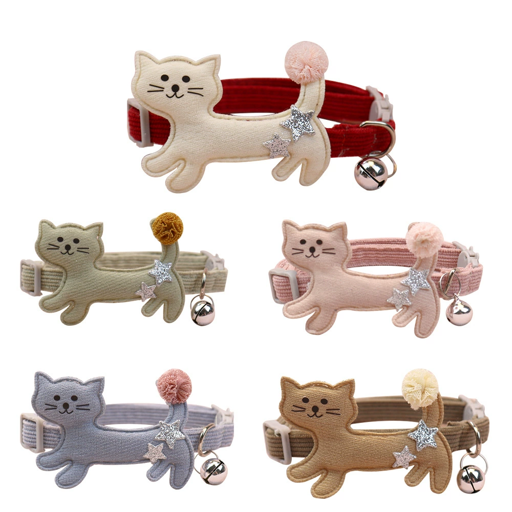 Трансграничный Новый вельветовый ошейник для домашних животных Бант Колокольчик Кошачий ошейник Собачий ошейник Товары для домашних животных