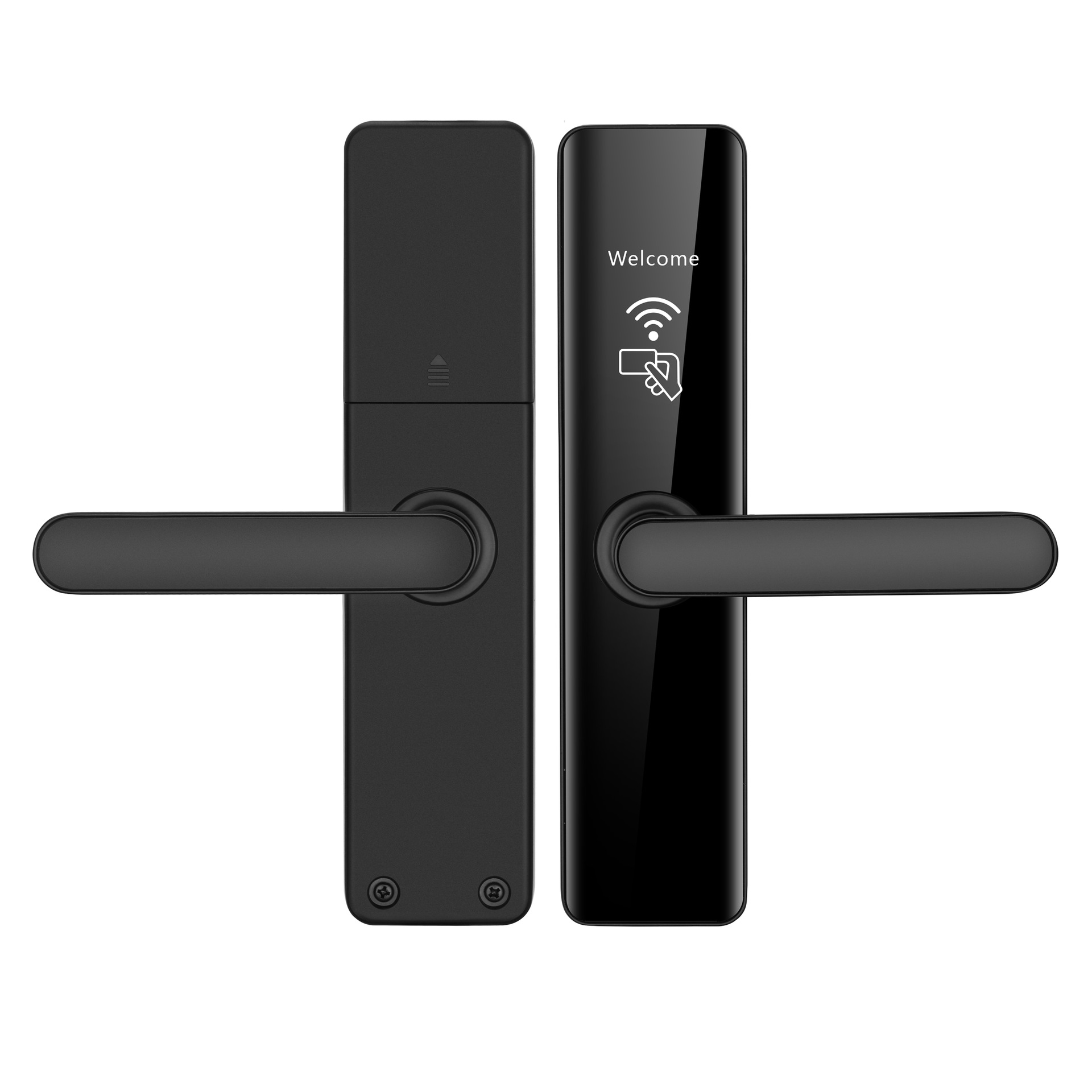 Wooden door swiping card lock