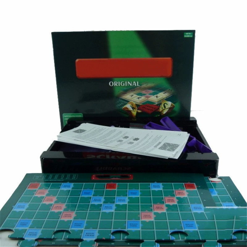 Трансграничная экономика Большая коробка английской игры скрэбл французский испанский настольный тур Английский и французский учебные пособия