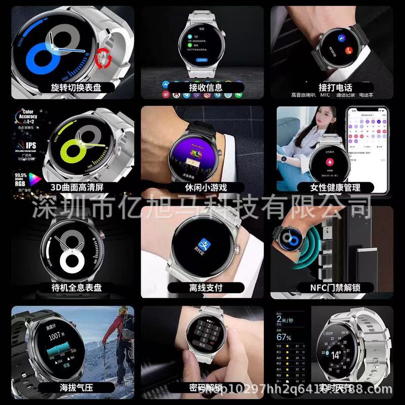 爆発的な多機能赤外線スマートウォッチ NFC アクセス制御 Alipay GPS ナビゲーション スポーツ ヘルス コール|undefined