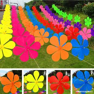 Plastic Windmill Decoration Kindergarten Flower Windmill String Outdoor Colorful Hanging Kidsren's Stall Toys Waterproof Free Shipping