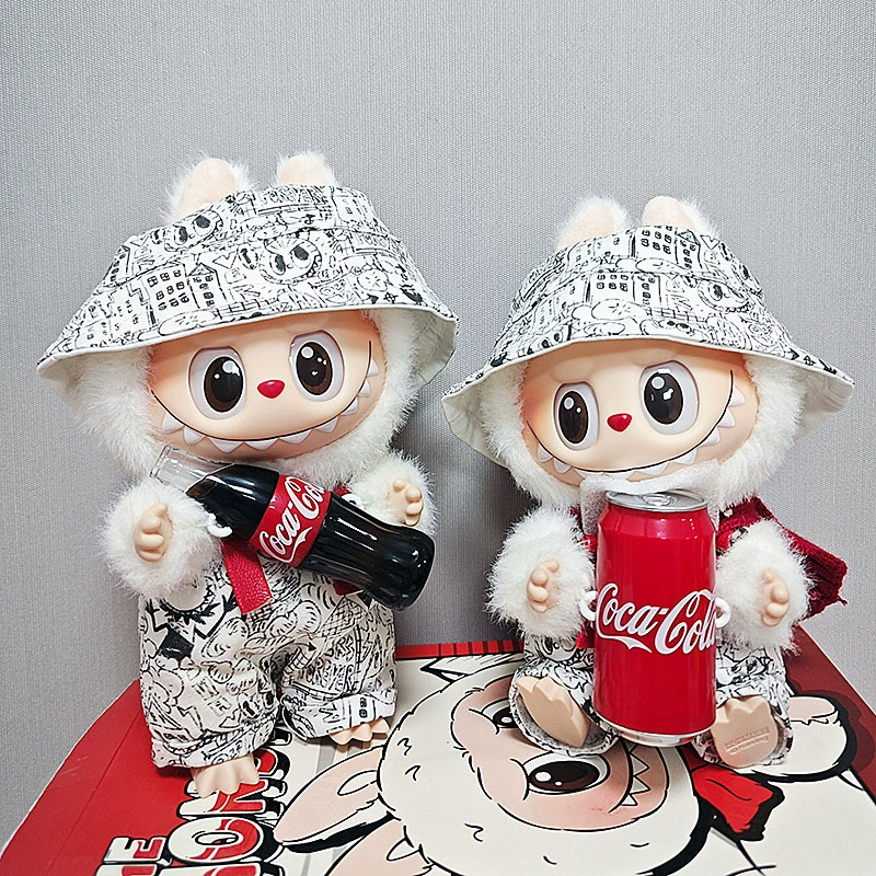 Коллекция Labubu Coca-Cola: одежда для праздников 3 поколений для Rabubu кукол – милый наряд куклы