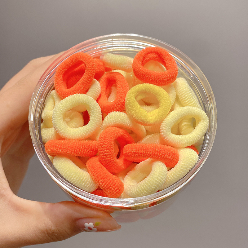 La banda de goma del pelo de la banda del lazo del pelo de los niños lindos de la cuerda del pelo del caramelo no duele el Pelo elástico buena cuerda del pelo tocado de la niña
