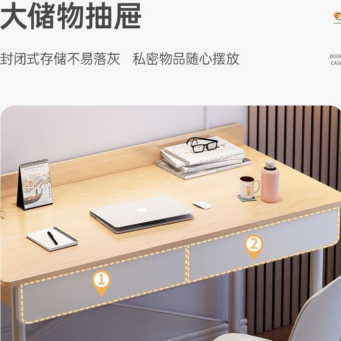 Escritorio de computadora Escritorio de oficina de escritorio para el hogar con cajón, dormitorio de niña moderno simple, escritorio de aprendizaje de escritura para estudiantes