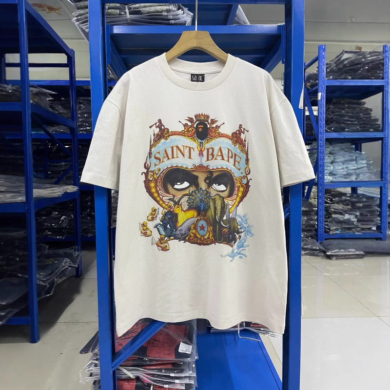 Saint of Michael Michael Jackson Short-Sleeved Retro High Street American Casual Men's and Women's Popular T-Shirt Saint of Michael Michael Jackson Short-Sleeved Retro High Street American Casual Men's and Women's Popular T-Shirt