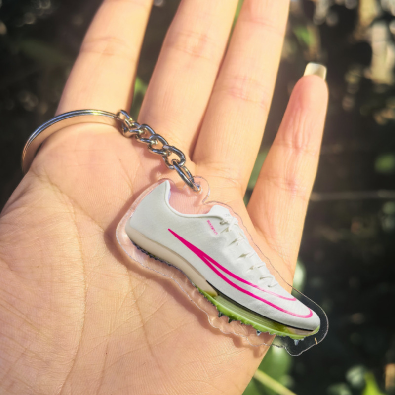 (2개) 육상 선수 네일 슈즈 키 체인 펜던트 런닝 슈즈 스프린트 미드 필드 러닝 스포츠 학생 백팩 교수형 스포츠 스토어 선물