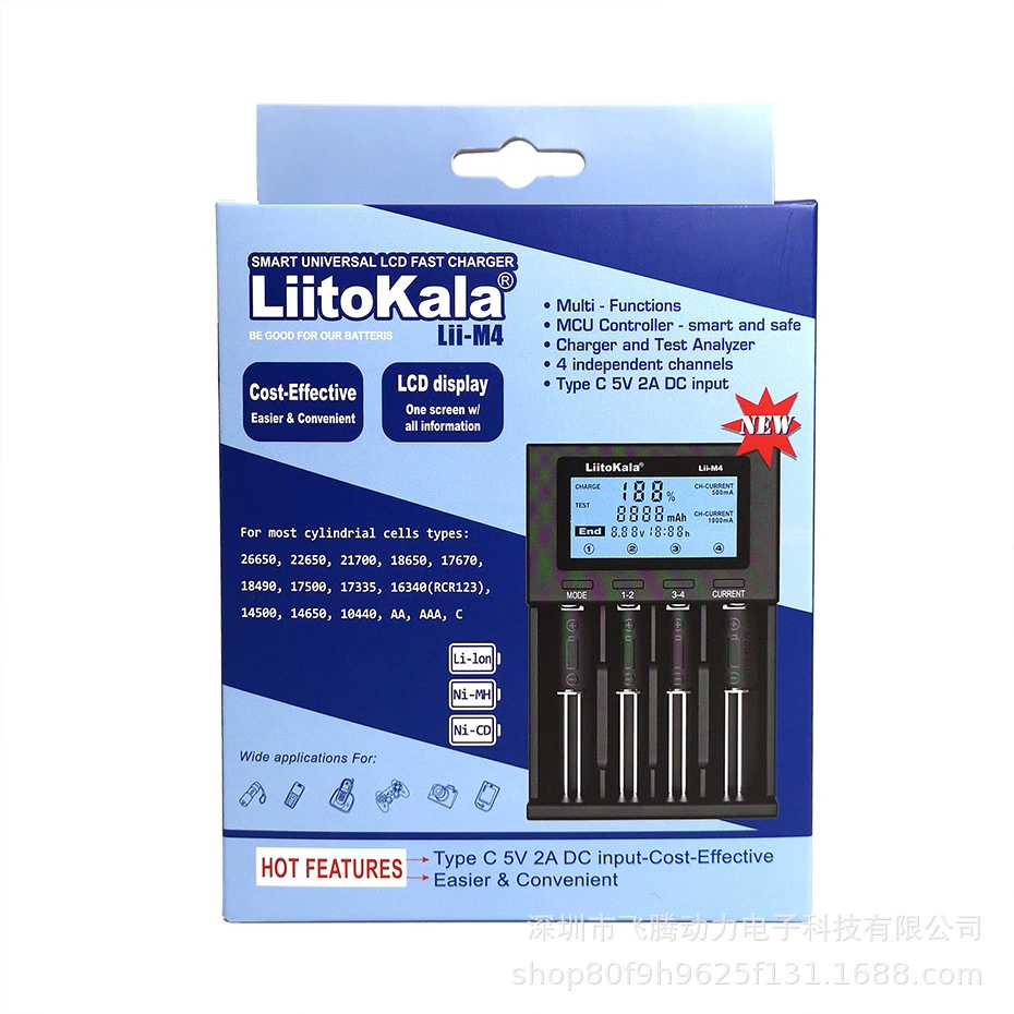 LiitoKala [lii-M4 4 LCD18650 26650 21700 5 ]