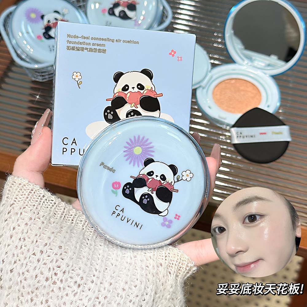 Cappuvini Nude Concealer Cushion Cream Natural and Refreshing Youthful Look Long-Lasting Affordable Student-Friendly Domestic Makeup