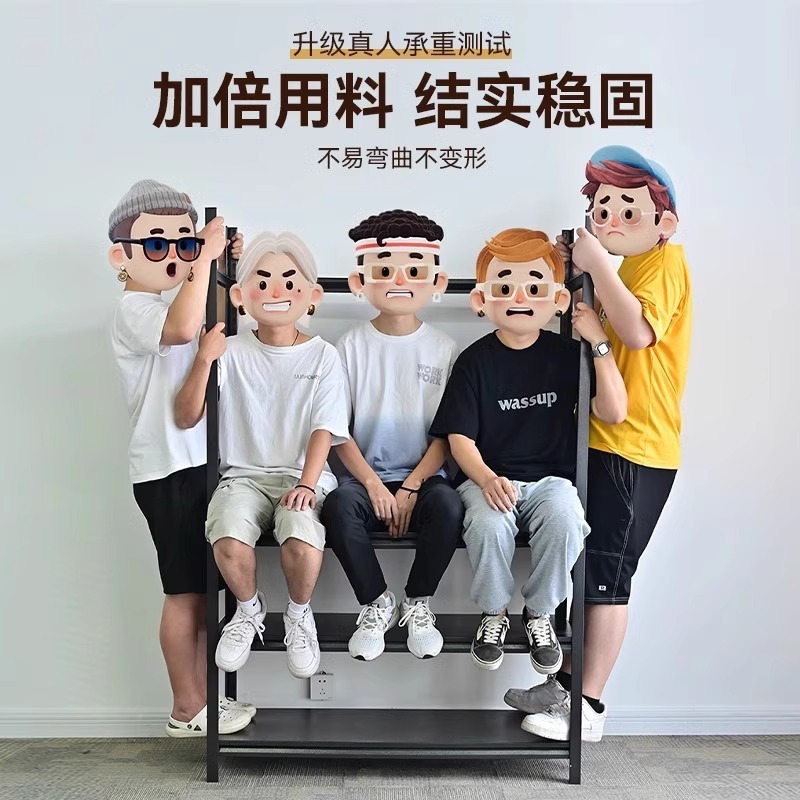 钢制货架多层家用置物架阳台储藏室收纳架加厚储物铁架子层高可调|undefined