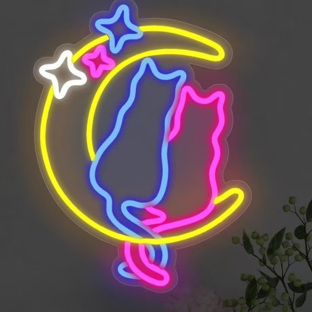 달 고양이 # 38x33cm