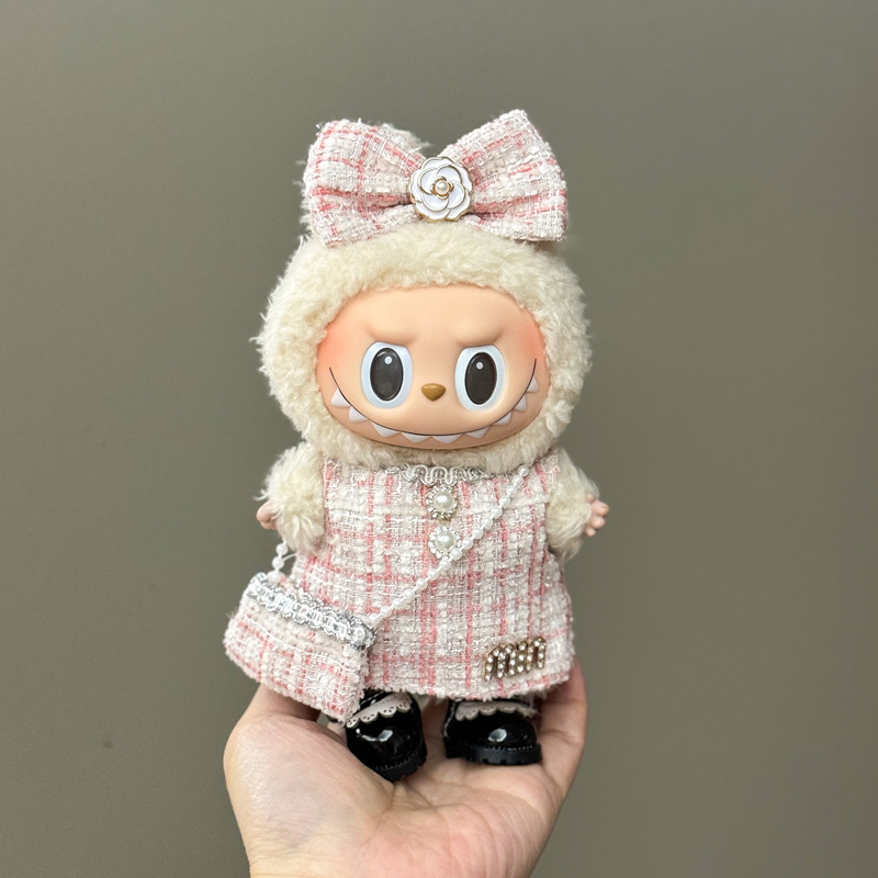 【衣類のみ】ラブブ labubu ベビー服 17cm ペンダント 1代目・2代目 ビニールぬいぐるみ 服セット|undefined