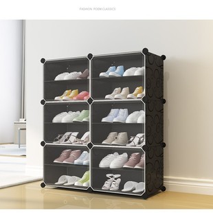 Storage Rack Modern Simple Combination Storage Living Room Bookshelf Bookcase Storage Arrangement Rack Plastic Folding Shoe Cabinet