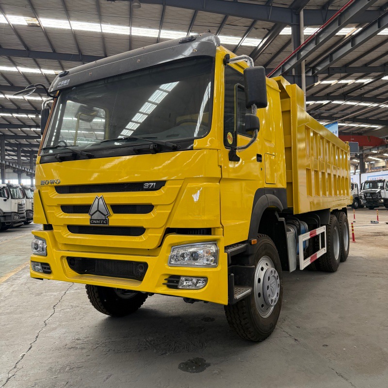Direct export to Africa of used rear eight-wheel dump trucks for soil and construction transport, HOWO 371 horsepower dump truck
