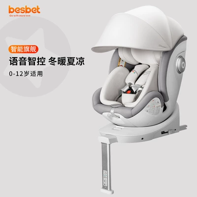 0-Other 2-Year-Old Baby Baby – Car child safety seat - dream-chaser-seagull-gray-intelligent-ventilation-and-heating