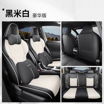 universal for all seasons, car — Modelə uyğun (Original) oturacaq örtükləri - luxury-edition-black-and-beige-full-coverage-26-models-of-toyota-wildlander