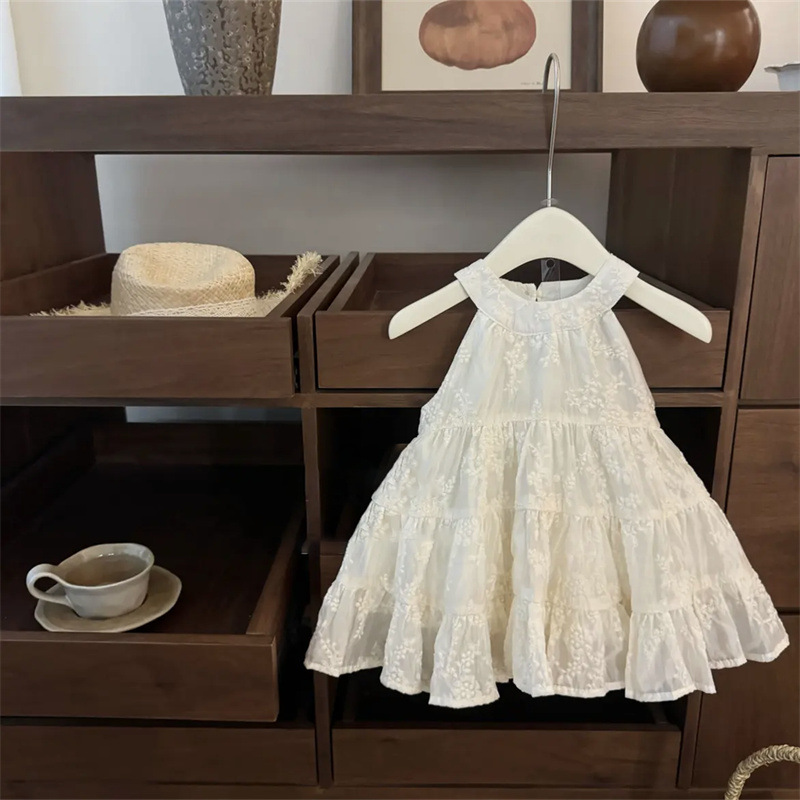 [Xianning Seven] ¡Sentido avanzado! Vestido de muñeca a cuadros retro estilo universitario con lazo floral de bebé femenino