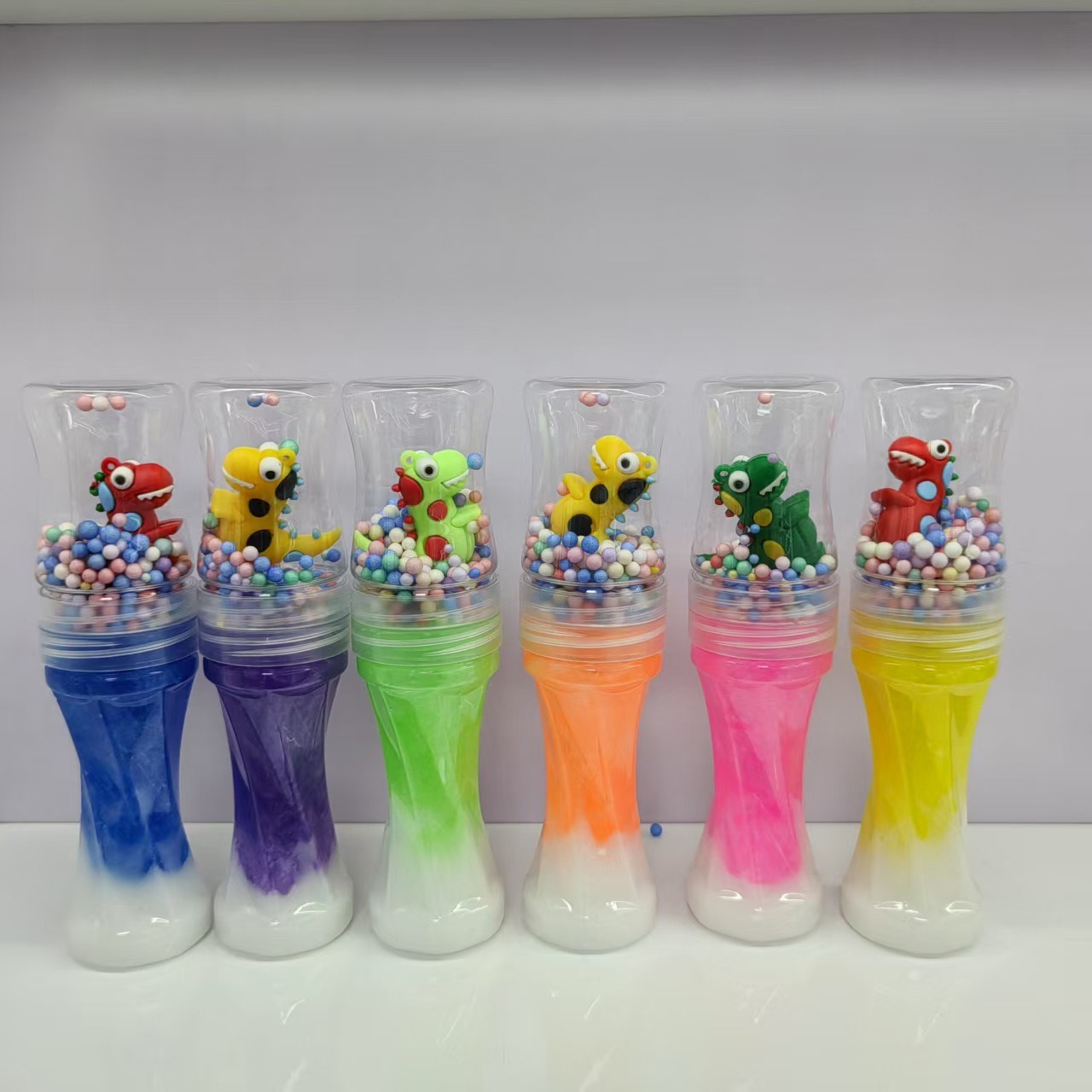 Transfronterizos de suministro directo de bicolor perla brillante cristal barro accesorios de goma espumante adorable de alto valor de la cara pequeña botella de cintura grande Slay