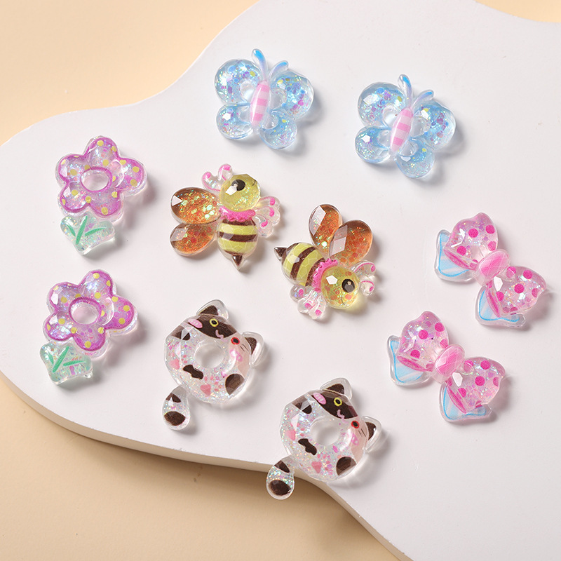 Donut Cat Tail DIY Accessories Wholesale Bee Bow Pendant Keychain Hairpin Hair Tie Fridge Magnet Donut Cat Tail DIY Accessories Wholesale Bee Bow Pendant Keychain Hairpin Hair Tie Fridge Magnet
