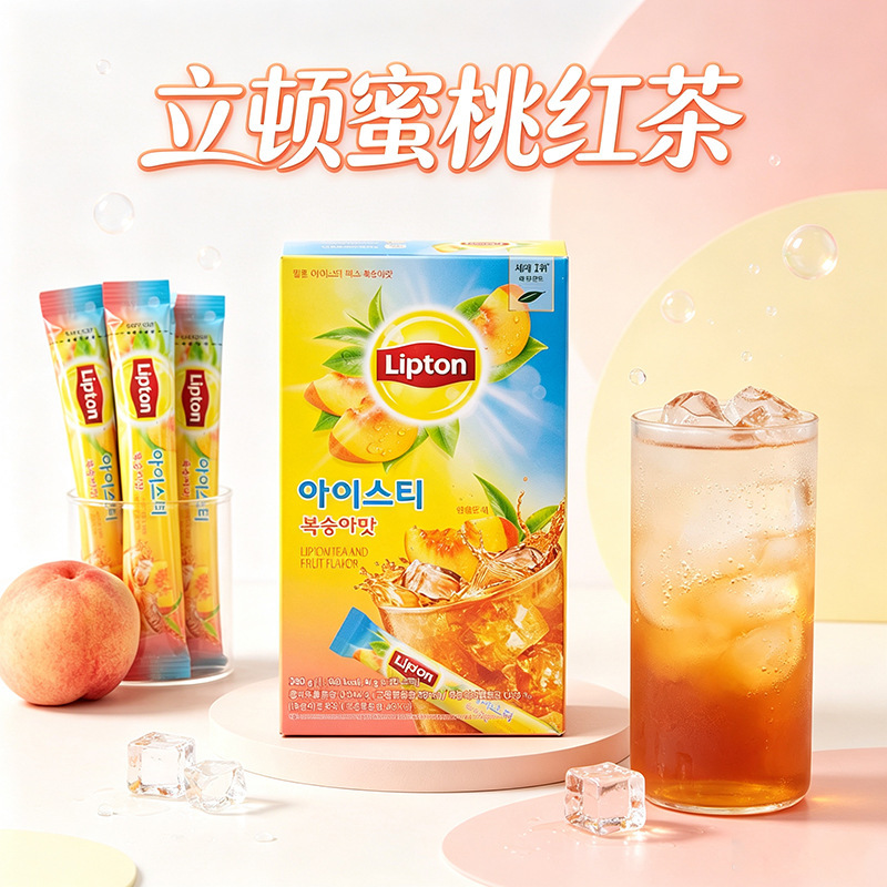Korean Imported Lipton Peach Lemon Iced Black Tea Lemon Black Tea Solid Instant Drink Tea Powder Summer Beverage Korean Imported Lipton Peach Lemon Iced Black Tea Lemon Black Tea Solid Instant Drink Tea Powder Summer Beverage