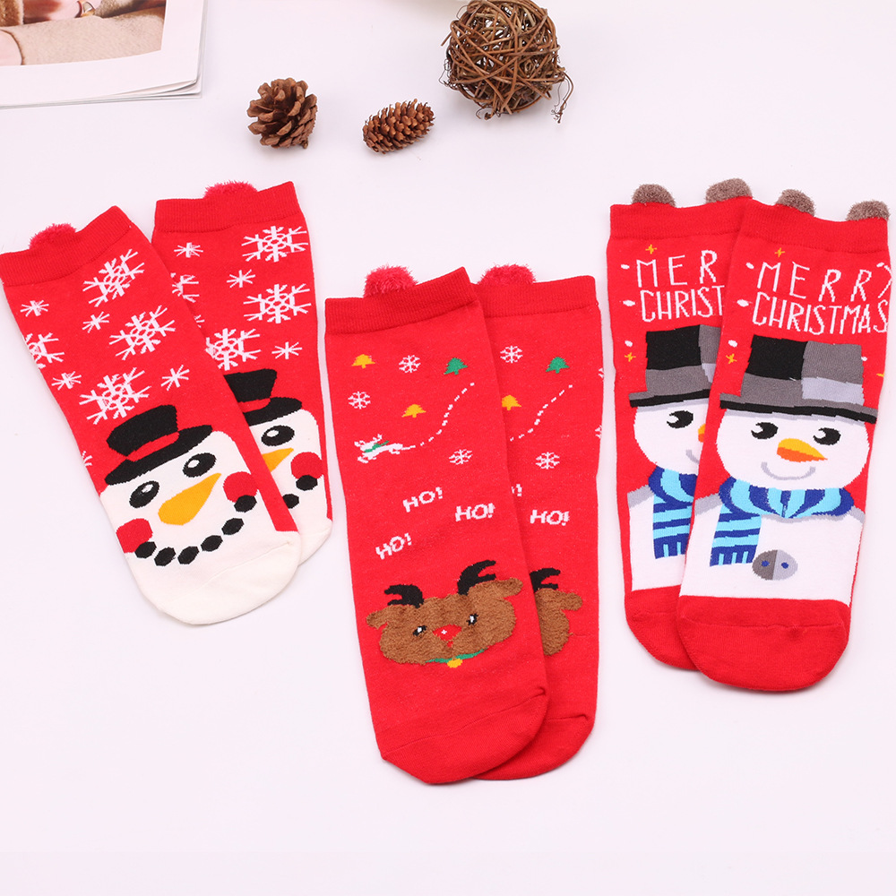 Sokken herfst nieuwe sokken dames Kerstman eland dames sokken trendy sokken Kerstsokken Kerstsokken_voghion.com