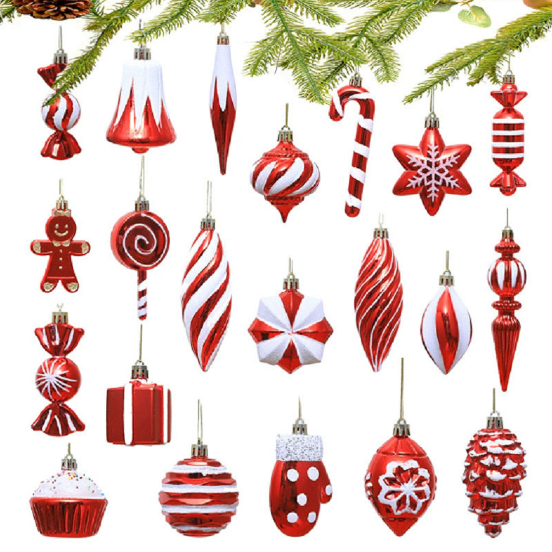 2025年越境異形クリスマスプレゼント クリスマスツリー飾り プラスチックメッキ キャンディ小道具 クリエイティブクリスマスデコレーション|undefined