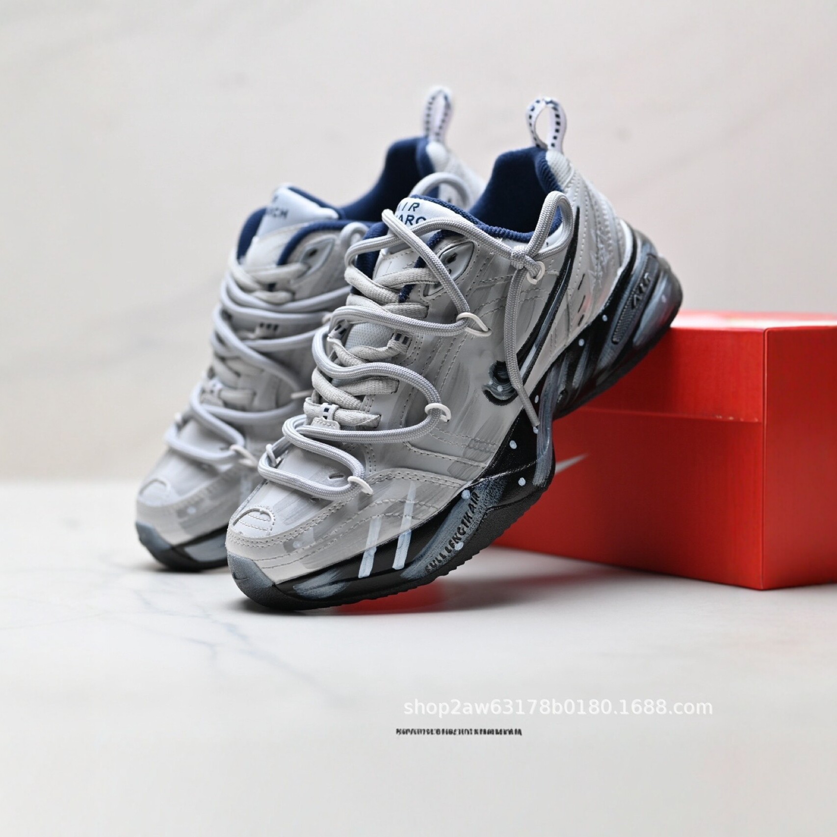Putian Shoes Air Monarch Iv Dad Shoes Thick-Soled Shoes for Women Versatile Height-Increasing Low-Top Casual Sports Shoes for Men