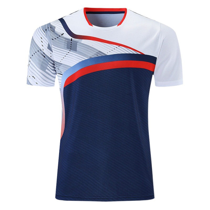 Nuevo tablero de luz uniforme de bádminton transpirable de secado rápido de manga corta hombres y mujeres de la pareja de equipo de competición uniforme