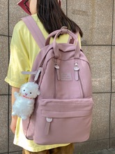 新款2021简约双肩包初高中学生包男日韩户外背包大学生女批发