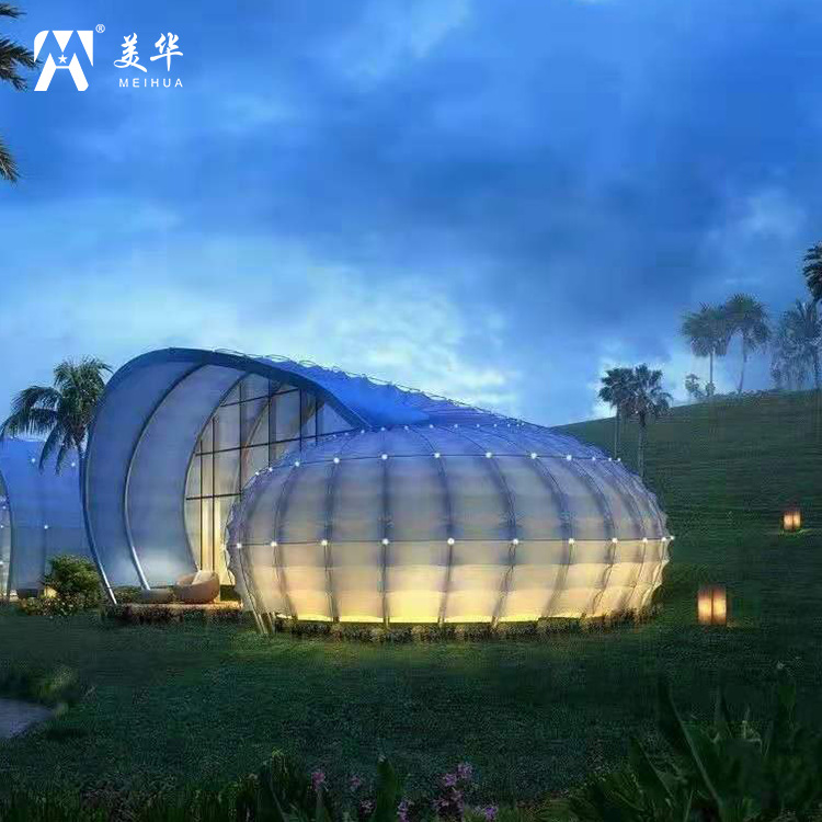 Carpa tipo casa, carpa oruga, carpa espacial calabaza, carpa velero, diseño de hotel para alojamiento rural, exhibición al aire libre, carpa plegable portátil.
