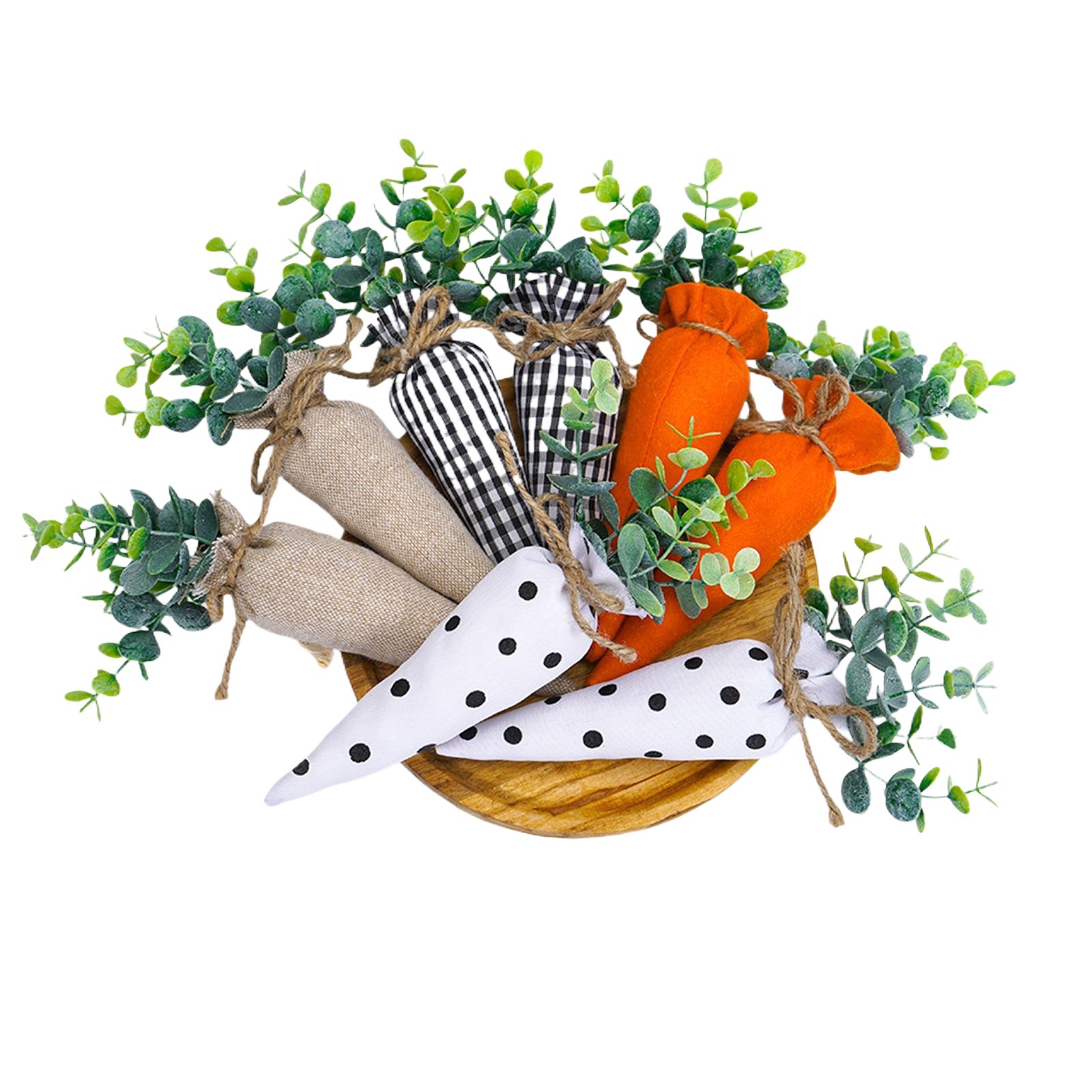 Zanahoria transfronteriza de Pascua de cuatro piezas, impresión de manchas, colgantes de rábanes, decoraciones de fiesta, atmósfera festiva