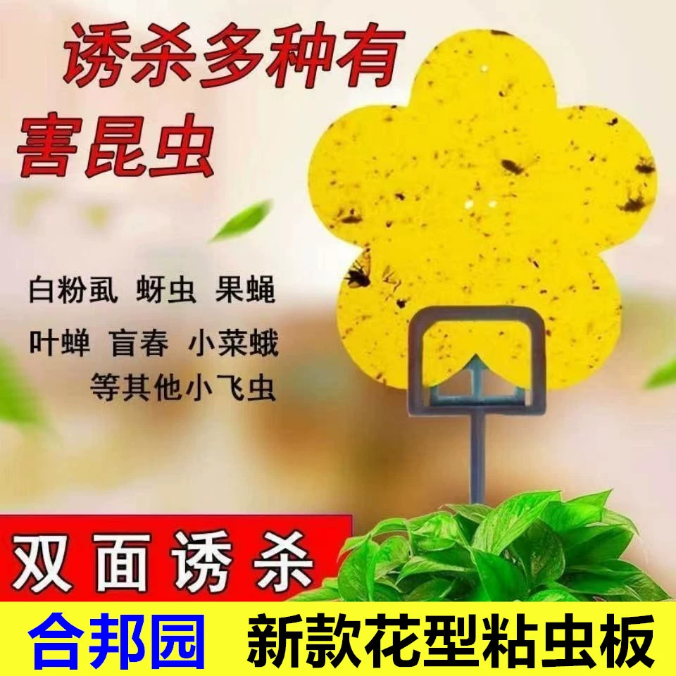 Двусторонняя ловушка для насекомых для трансграничной торговли, нестандартная форма, цветочная ловушка для насекомых, желто-черная ловушка для насекомых, ловушка для насекомых в форме цветка.