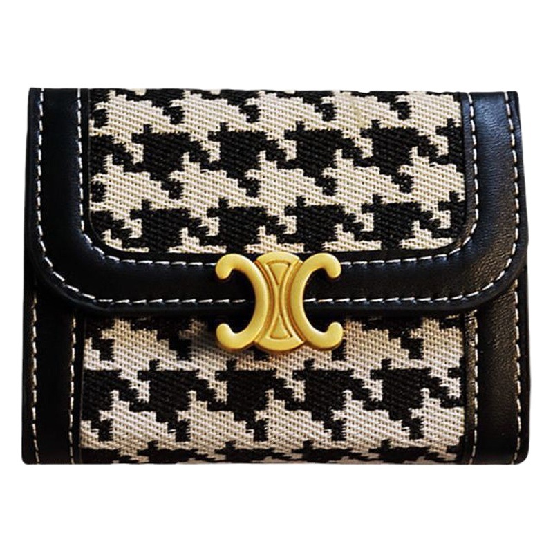 Titular de la tarjeta exquisita de las mujeres de gama alta 2023 nueva cartera corta multi-tarjeta de gran capacidad plegable multifuncional nicho