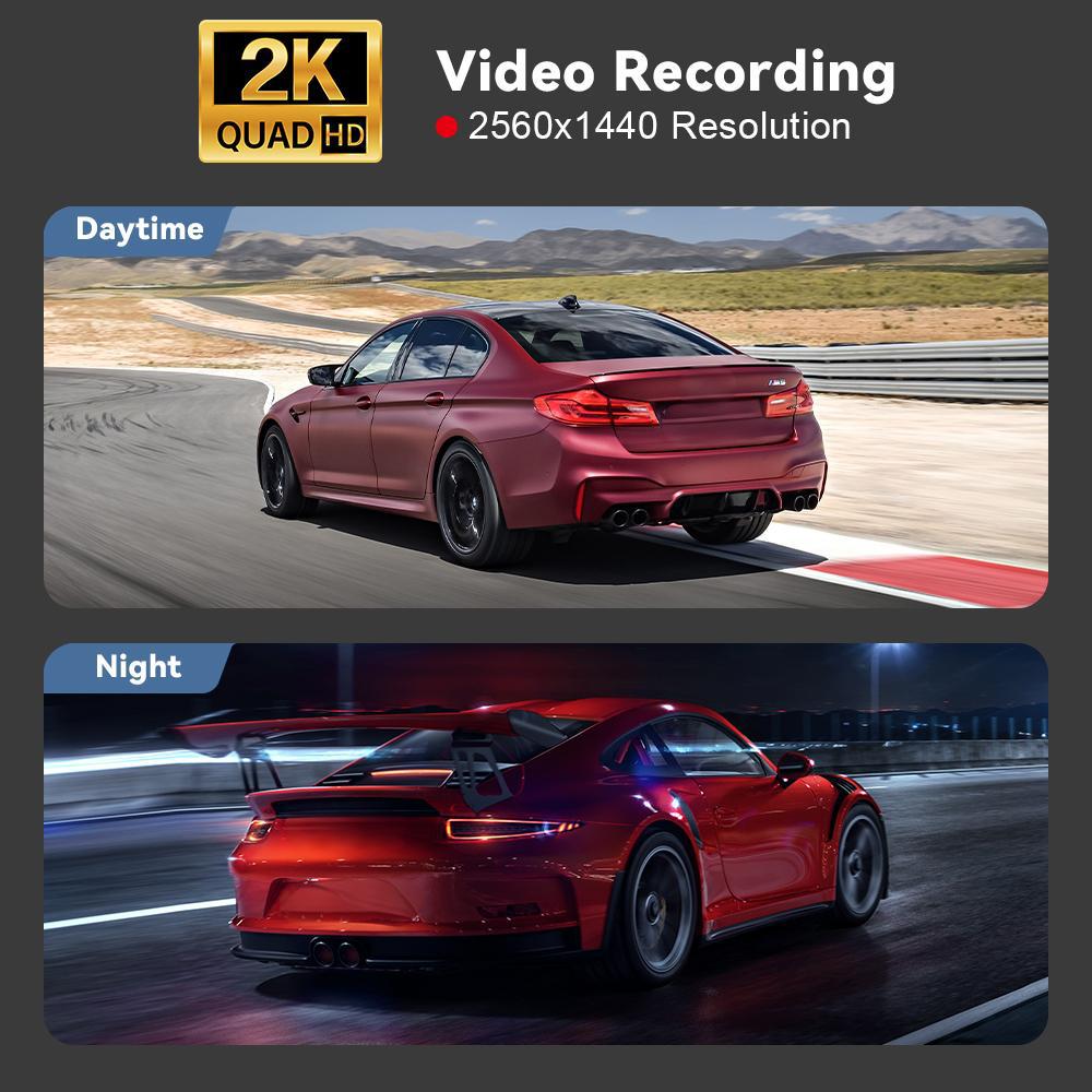 Cross-Border 2.5K High-Definition Hidden Single-Lens Dash Cam with Wifi Time-Lapse Recording and Gps Tracking