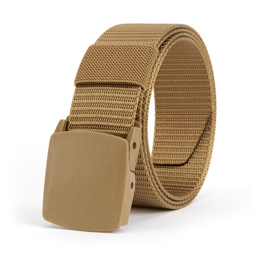 Men's Outdoor Tactical Nylon Belt Plastic Buckle Hypoallergenic Student Military Training Belt Extra Large Size Canvas Belt