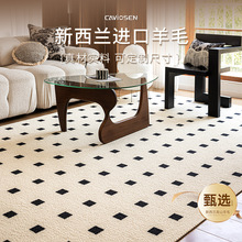 新西兰进口羊毛奶油风法式地毯卧室轻奢高级感地垫客厅沙发茶几毯