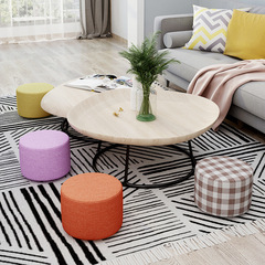 Small stool, home fabric sofa stool, lazy tea table stool, living room shoe changing stool, small wooden stool, creative low stool, internet celebrity