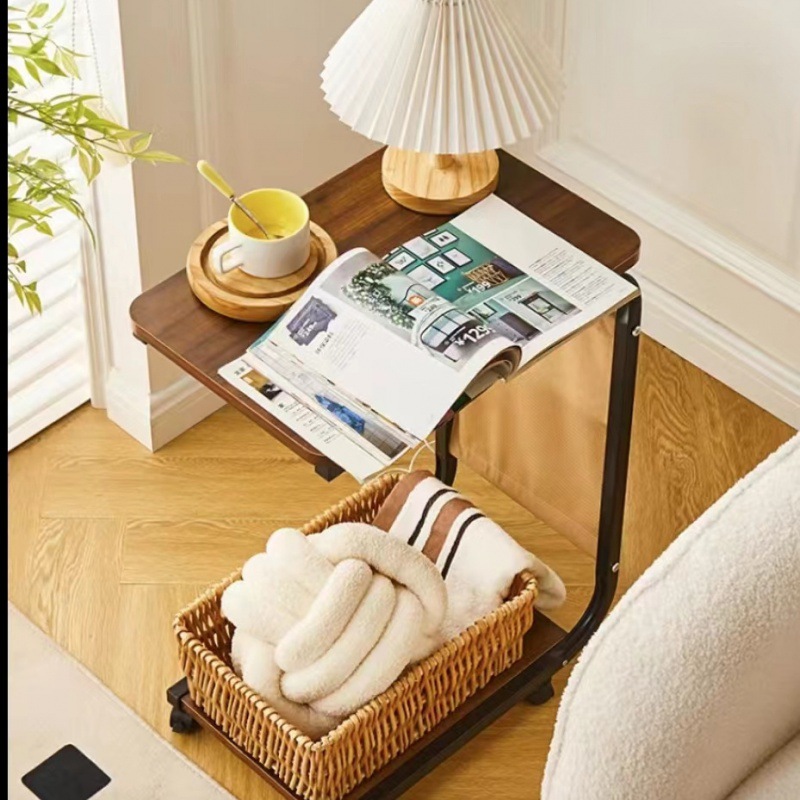 Mesa auxiliar, mesa de centro pequeña, sala de estar móvil, sofá, mesa lateral, mesa de esquina, polea, mini mesa de té, dormitorio simple, mesa auxiliar junto a la cama