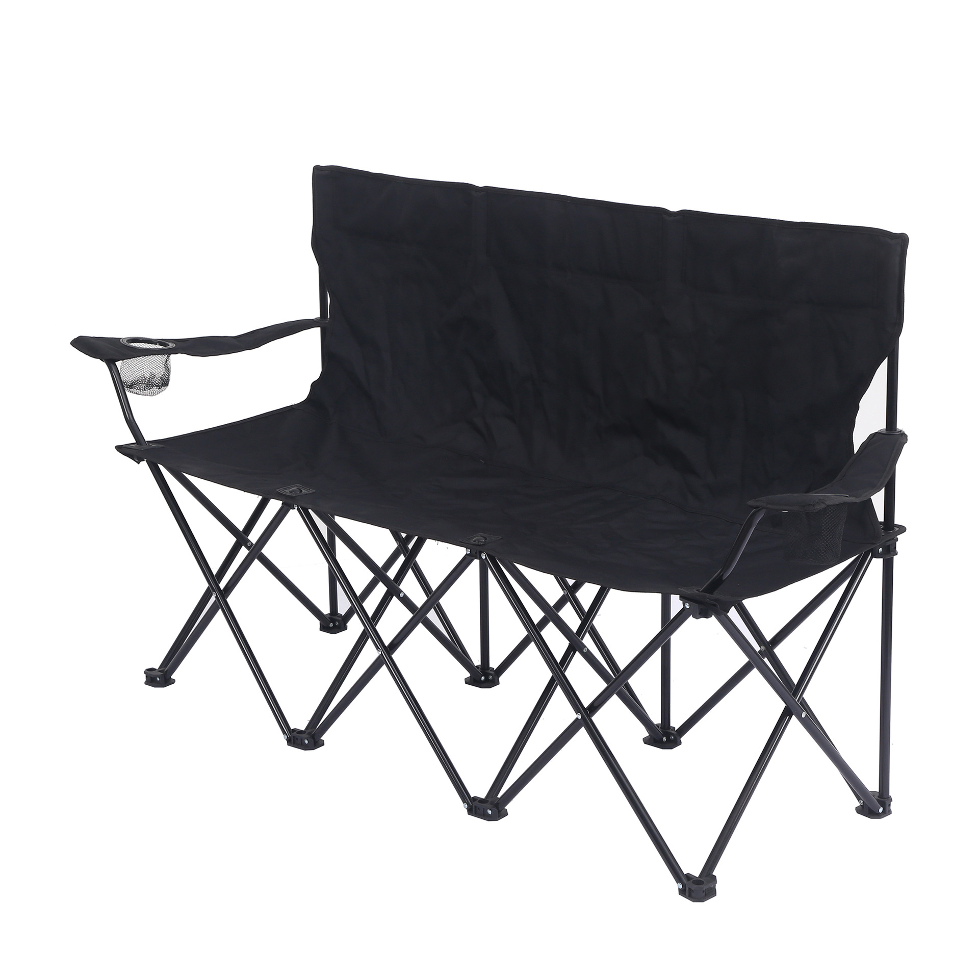 Silla plegable deportiva al aire libre de tres personas, reposabrazos, silla de playa, camping de ocio, fábrica de sillas adosadas fijas al por mayor