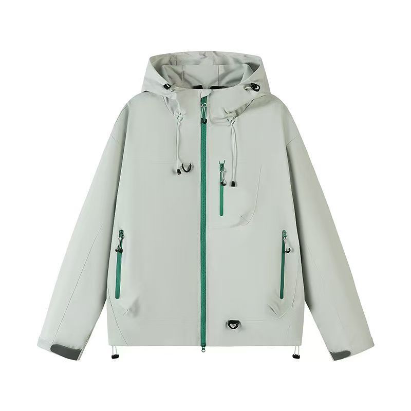Hooded Windbreaker Jacket for Men and Women, Couple's Casual Sports Windproof Waterproof Mountaineering Versatile Loose-Fitting Jacket