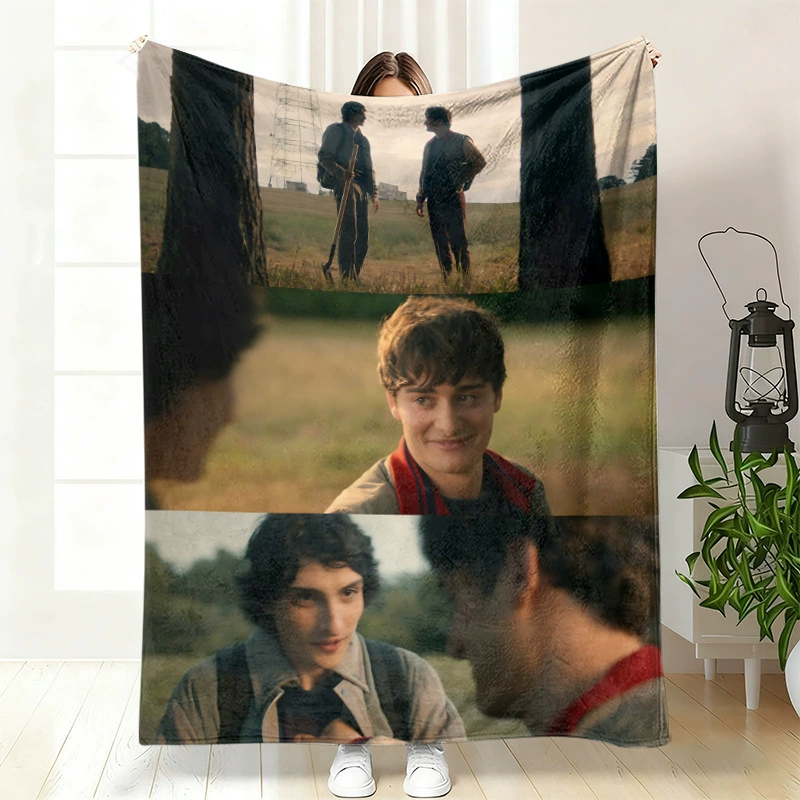 Плюшевая флисовая плед-одеяло BylerCP (в стиле Stranger Things), мягкий для отдыха, 70×100–150×200 см