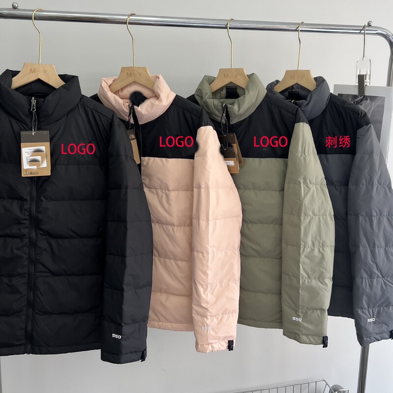 North Face foreign trade jacket with detachable down lining, three-in-one, embroidered stand-up collar, windproof, 1990 model, warm for autumn and winter