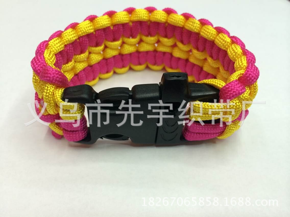 伞绳手链 新款主打 伞绳双编织 需要厂家直销 伞绳可定做