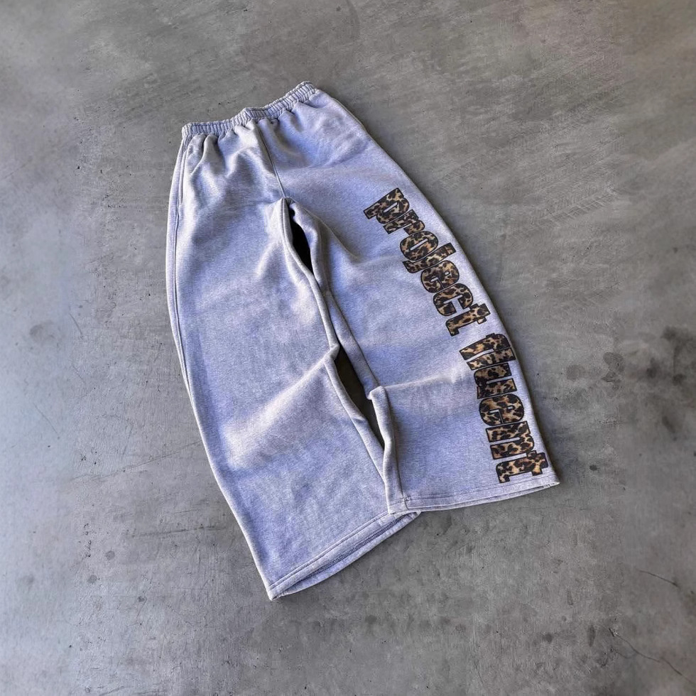 2026 Europe And The United States New Viral Trends Fashion Retro Versatile Casual Trousers Men And Women Street Leopard Print Loose Sweatpants_viptrois.com