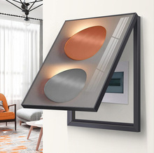 电表箱装饰画遮挡横款向日葵现代简约配电箱餐厅总开关挂画轻奢